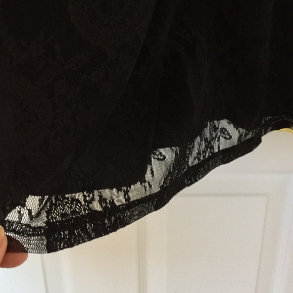 New CAbi Date Night Black Lace Tunic Top Belt Style# 942 New Without Tags M - Picture 6 of 9